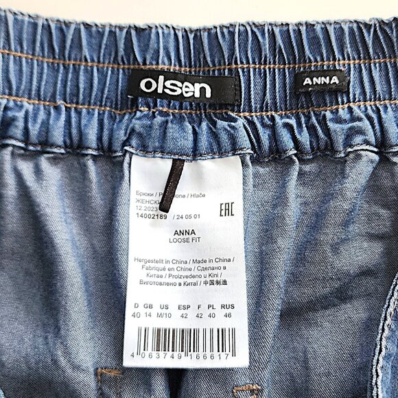 Olsen Anna fit wide leg pull on soft denim look pants - Picture 6 of 10